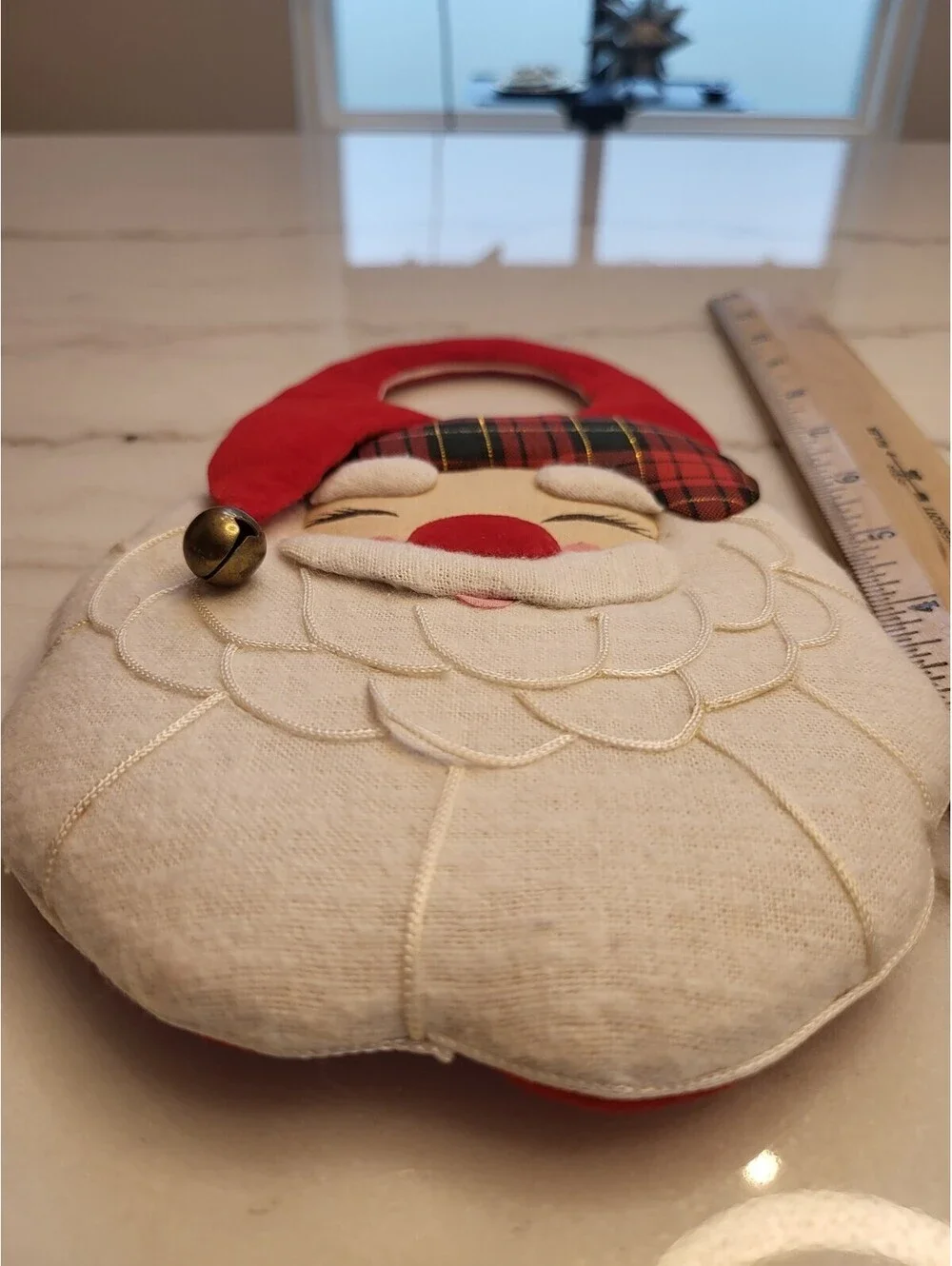 Vintage Santa Claus Door Knob Cover Hanger Excellent Cond. Christmas Decoration
